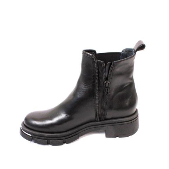 Vernissage 73927 Black Leather Zip-Up Ankle Boots - Picture 6 of 8